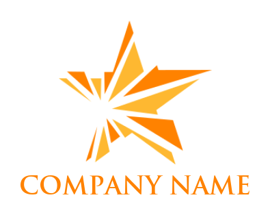 make a consulting logo sun rays merged with star