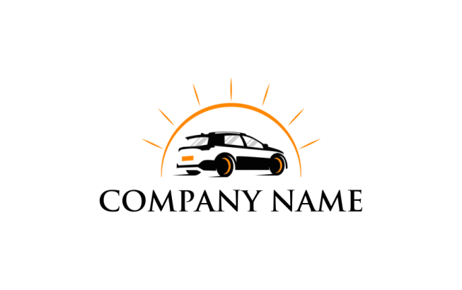 sun with car logo