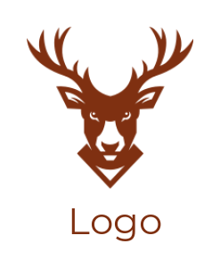animal logo online swamp deer head mount on wall