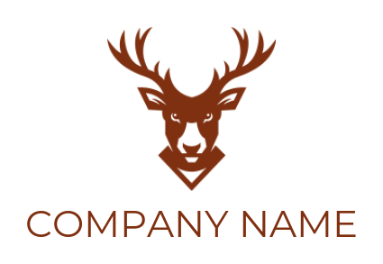 animal logo online swamp deer head mount on wall