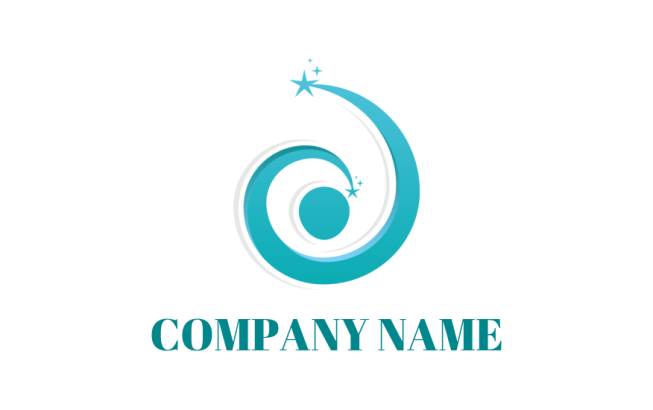generate a community logo swirl person & stars