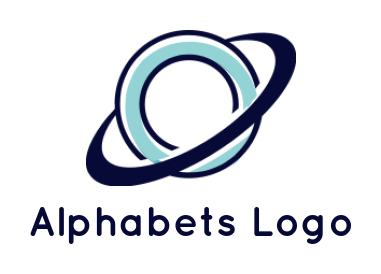 alphabet logo swoosh around Letter O