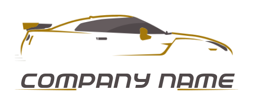 make an auto logo Outline of a sports car - logodesign.net