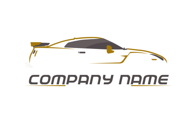 make an auto logo Outline of a sports car - logodesign.net