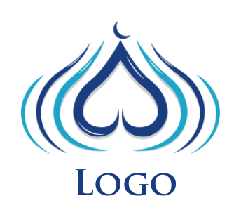 religious logo maker swoosh dome with crescent - logodesign.net