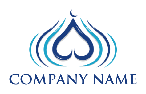 religious logo maker swoosh dome with crescent - logodesign.net