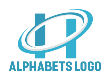 Letter H logo template with swoosh