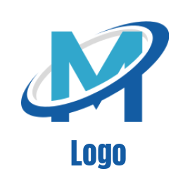 alphabets logo swoosh incorporated with Letter M