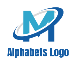 alphabets logo swoosh incorporated with Letter M