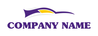 create an auto logo icon of swoosh made of car