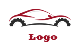 design an auto logo swoosh made of car & gears