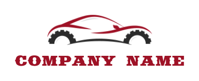 design an auto logo swoosh made of car & gears