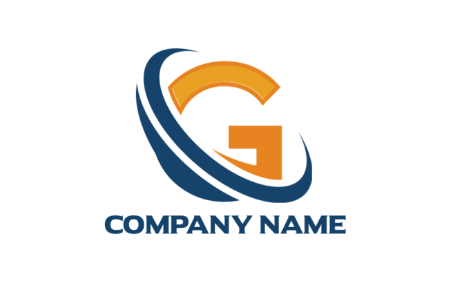 Letter G logo maker swoosh with letter g - logodesign.net