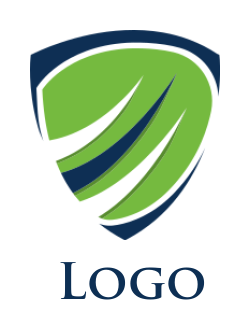 create a security logo swooshes in abstract shield - logodesign.net 
