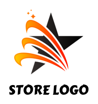 make a consulting logo swooshes over black star