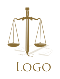 attorney logo online sword in balance scale - logodesign.net