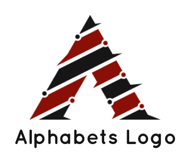 Letter A logo tech wires creating letter A