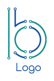 Design a Letter B logo tech wires creating letter B
