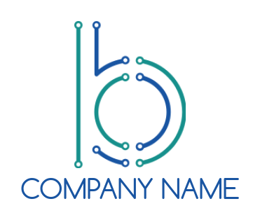 Design a Letter B logo tech wires creating letter B