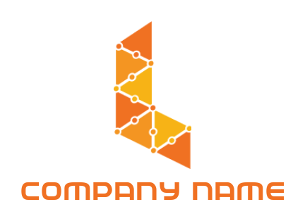 IT logo maker tech wires in Letter L