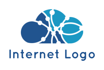 generate an internet logo tech wires inside cloud - logodesign.net