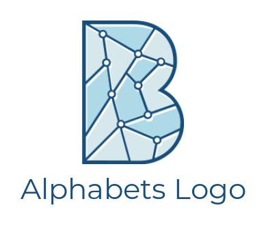 Create a Letter B logo home line art inside letter B