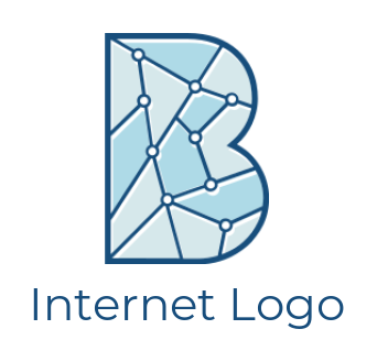 Create a Letter B logo home line art inside letter B