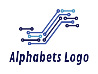 Letter S logo maker made of tech wires