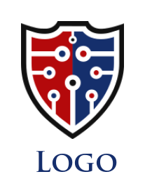 make an IT logo wires in shield 
