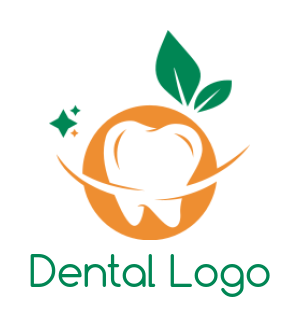 dentist logo icon teeth in orange