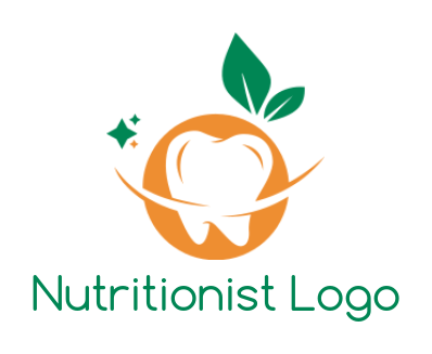 dentist logo icon teeth in orange