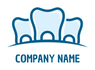 create medical logo teeth with swoosh - logodesign.net