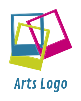create a photography logo three abstract frames