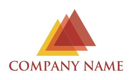 arts logo online three abstract triangle