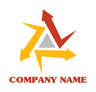 marketing logo three arrows forming triangle