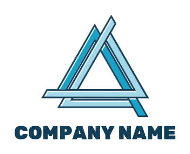 Letter A logo three lines creating letter L