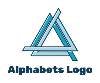 Letter A logo three lines creating letter L