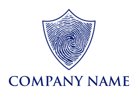employment logo maker thumb print in shield - logodesign.net
