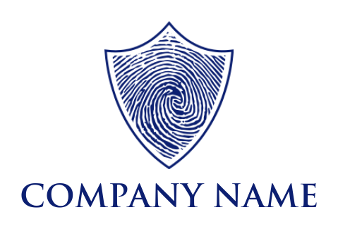 employment logo maker thumb print in shield - logodesign.net