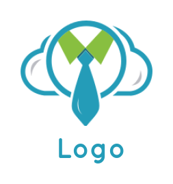 create an employment logo maker tie and cloud