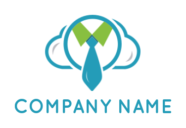 employment logo maker tie and cloud - logodesign.net