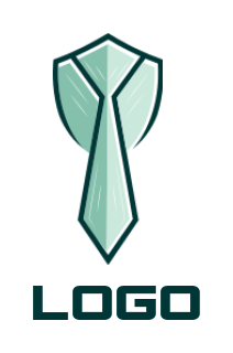 make an employment logo tie merged with shield