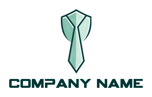 employment logo symbol with tie merged with shield - logodesign.net