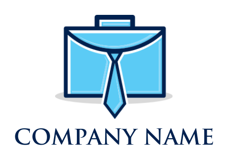 employment and HR logo design tie with briefcase