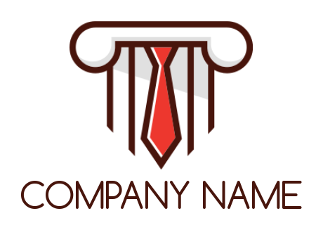 employment logo template with tie with pillar