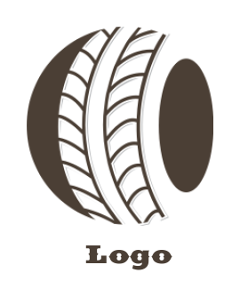 create a auto logo icon tire inside the circle