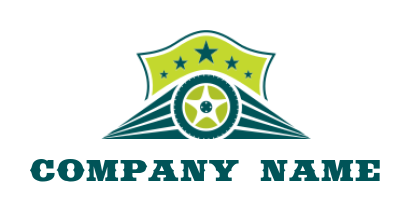 make a transportation logo tire speed in shield