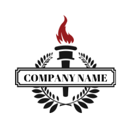 consulting logo badge torch with laurel wreath consulting 