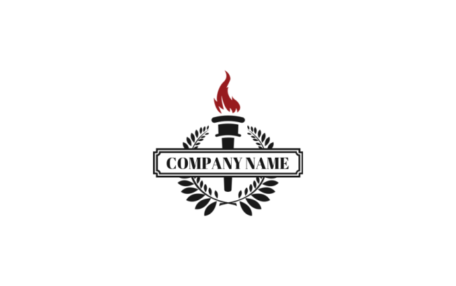 consulting logo badge torch with laurel wreath consulting 