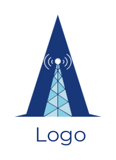 Letter A logo tower inside letter A